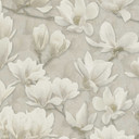 Tapeta Magnolia beżowo-kremowa - Tapeta z włókniny z kwiatowym wzorem - tapeta w kwiaty