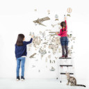 Børnetapet, non-woven tapet med illustration Kids Walls hvid, beige 