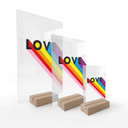 Akrylglas borddekoration LGBTQIA+ Love