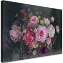 Canvasbillede, Vintage blomsterbuket
