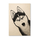 Plakat drewniany Siberian husky - portret psa - Korenkova