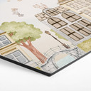 Hexagon Wanddecoratie Katten over de Daken - Oliver Robins - Alu-Dibond