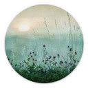 Vægcirkel Kværnstrøm - Dew-covered sunrise – print på aluminium (Alu-Dibond)
