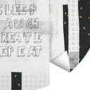 Fototapeta Rainbow Robot Sleep Laugh Create - Treechild - Okrągła - Samoprzylepna / nietkana