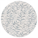 Delikate akvarelblade Wallsticker - Blød grå - Blomsterdekor - Rund
