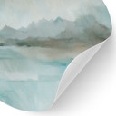Muursticker Velvet Horizon - Abstract Meer - Sir Edward x Grigory Gladarev - Rond