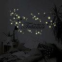 Sticker mural - Paradis pour les rêveurs + étoiles fluorescentes