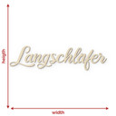 3D Schriftzug Langschläfer - Wanddeko aus Pappelholz