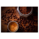 Canvasbillede, Kop med kaffe og bønner