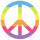 Muursticker Emoji Peace