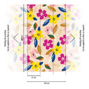 Kolorowa beżowa fototapeta w kwiaty - włókninowa Fototapeta Floral Livingwalls - matowa i gładka