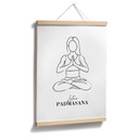 Poster Yoga - Lotus - Line Art