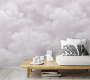 Fototapet med himmel og skyer, grå ensfarvet 2,70 x 2,12 m