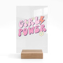Bordstativ Girl Power retro bogstaver lilla