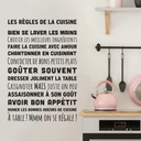 Sticker mural - Les Règles de la cuisine