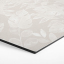 Sekskantet Billede af tropiske blade i beige - Bloomery Decor - Alu-Dibond