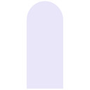 Wallsticker Rund bue smal pastel lilla