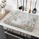 Dækketallerken til komfur Tropisk idyl med kolibri blå - Bloomery Decor