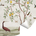 Sir Edward - Lemon Tree Chinoiserie - Fototapeta okrągła - tapeta flizelinowa/tapeta flizelinowa sam
