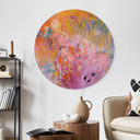 Wandbild Abstrakter bunter Rosengarten - Fagan - Alu-Dibond - Rund