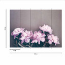 Fototapeta w kwiaty PinkPeonies w kolorze szaro-fioletowym - włóknina Designwalls 2 - 2,55 x 3,5 m