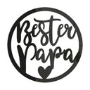 Wanddeko Schriftzug - Bester Papa - Acryldeko - Rund