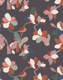 Fototapet blomster, blade blomstret natur, moderne i antracit