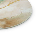 Glasbillede - Elegance of the Ocean - Golden Currents - Alpenglow Workshop - Round