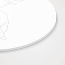 Akrylbillede, vinduesbillede til ophængning - Line Art - Elskende holder i hånd - Lizde - Rund
