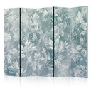 Paravent, Raumteiler freistehend, Trennwand - Ornaments in Rubbed Faded Turquoise: Floral Pattern