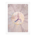 Plakat Yoga Sun Salutation różowy | różowe złoto - Manovski