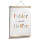 Kinder-Poster 'Fehler sind Helfer' in bunter Typografie