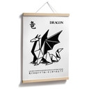 Poster Geometrische Draak Origami - Krygowski