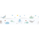 A.S. Création Lovely Kids Frise autocollante enfant - Bleu, Gris