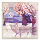 Obraz drewniany Blanz - Zimowy las - 40x41,5 cm