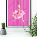 Plakat Korenkova - Fashion Girl różowy