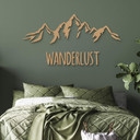 3D Schriftzug Wanderlust - MDF Natur