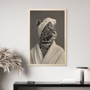 Plakat drewniany royal spa time-out z lampartem - Rahner