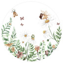 Sticker mural rond Kikki Belle - Jardin des fées