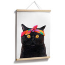 Poster Chat noir avec bandana - Korenkova