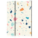Paravent, Raumteiler freistehend, Trennwand - Terrazzo with Multicolored Large Elements