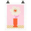 Plakat NKTN - Retro flower: Rób to, bo sprawia Ci to radość