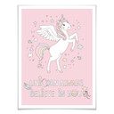 Plakat Kvilis - Unicorn always believe in you - Jednorożec ze skrzydłami