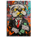 Leinwandbild Hundedollar Pop Art