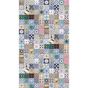 Patchwork tapet flerfärgad kakel look - tapet medelhavet - non-woven tapet dekorativ