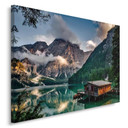Canvasbillede, Hus bjerge Alperne