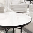 Plateau de table en verre - Uni blanc  - Rond