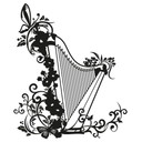 Wallsticker Harpe