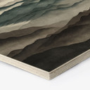 Hexagone Panneau en Bois Roerich Light - Paysage Montagneux Brumeux - Sir Edward x Grigory Gladarev