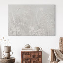 Canvas schilderij met bloemenreliëf - Planten in wit in modern design - Ms Tiff